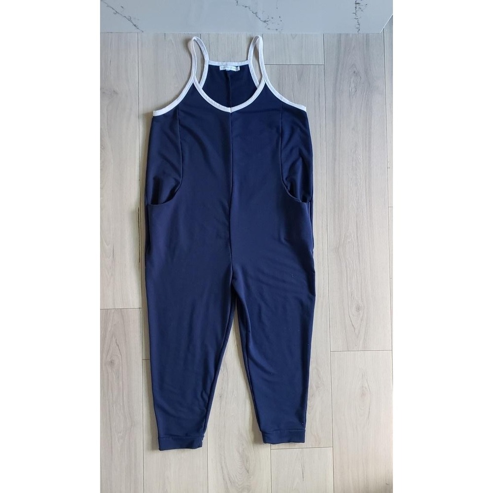 Sincerely Jules Jumpsuit Womens L Blue Sleeveless‎ One Piece Casual Lounge